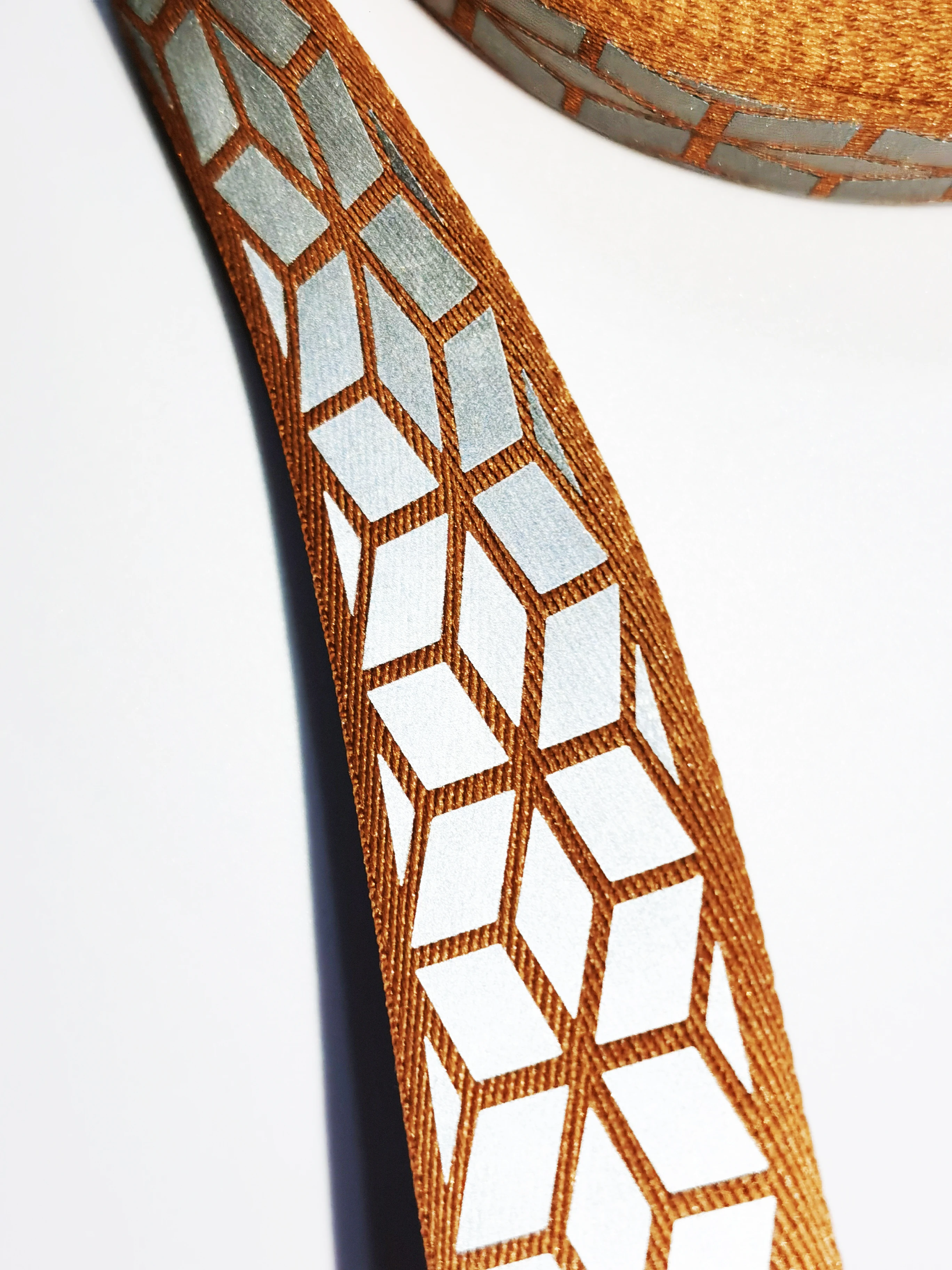 높은 밝기 반사 웨빙, 인쇄 리본 테이프, 의류 가방 바느질, 5m, 2.5cm