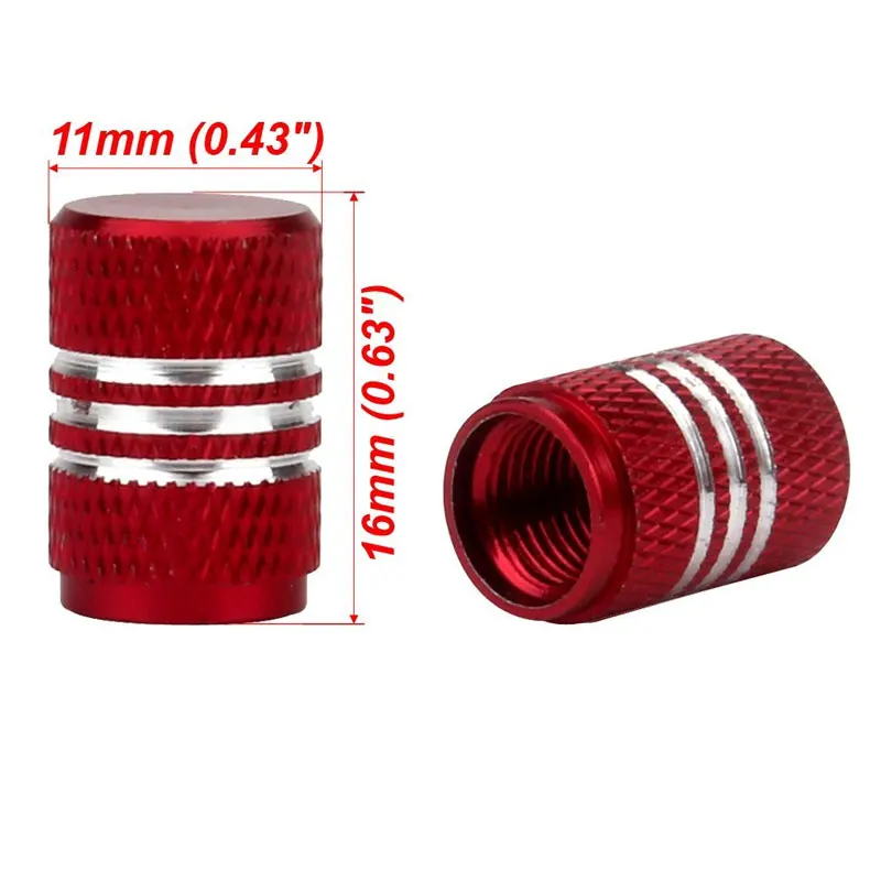 4 개/몫 타이어 스템 밸브 캡 알루미늄 자동차 방진 캡 타이어 휠 스템 에어 밸브 캡