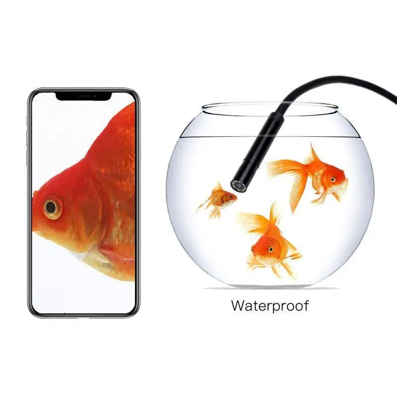 타입 c 내시경 5.5mm 내시경 카메라 1-2M 안드로이드 전화 용 Boroscope 480P 가정용 전기 기사 검사 파이프 하수도 장비