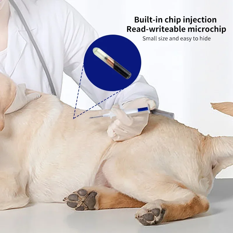 FDX-B 동물 ID 칩, 동물 주사기, 국제 표준, EM4305 마이크로칩, 134.2KHz, 100 개