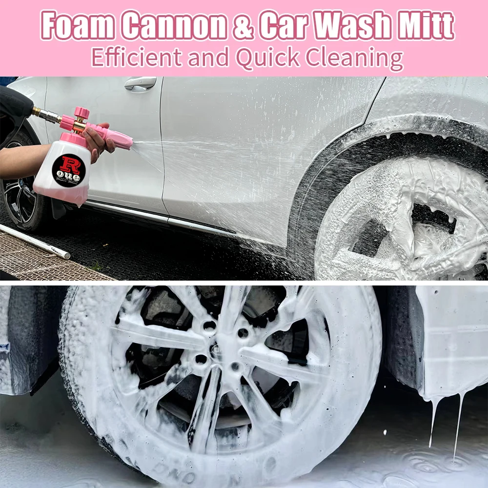 압력 와셔 황동 코어 폼 건, 1L 스노우 폼 건, 깍지 조절 가능, 1/4 인치 수 디펜서, Karcher Bosch Lavor