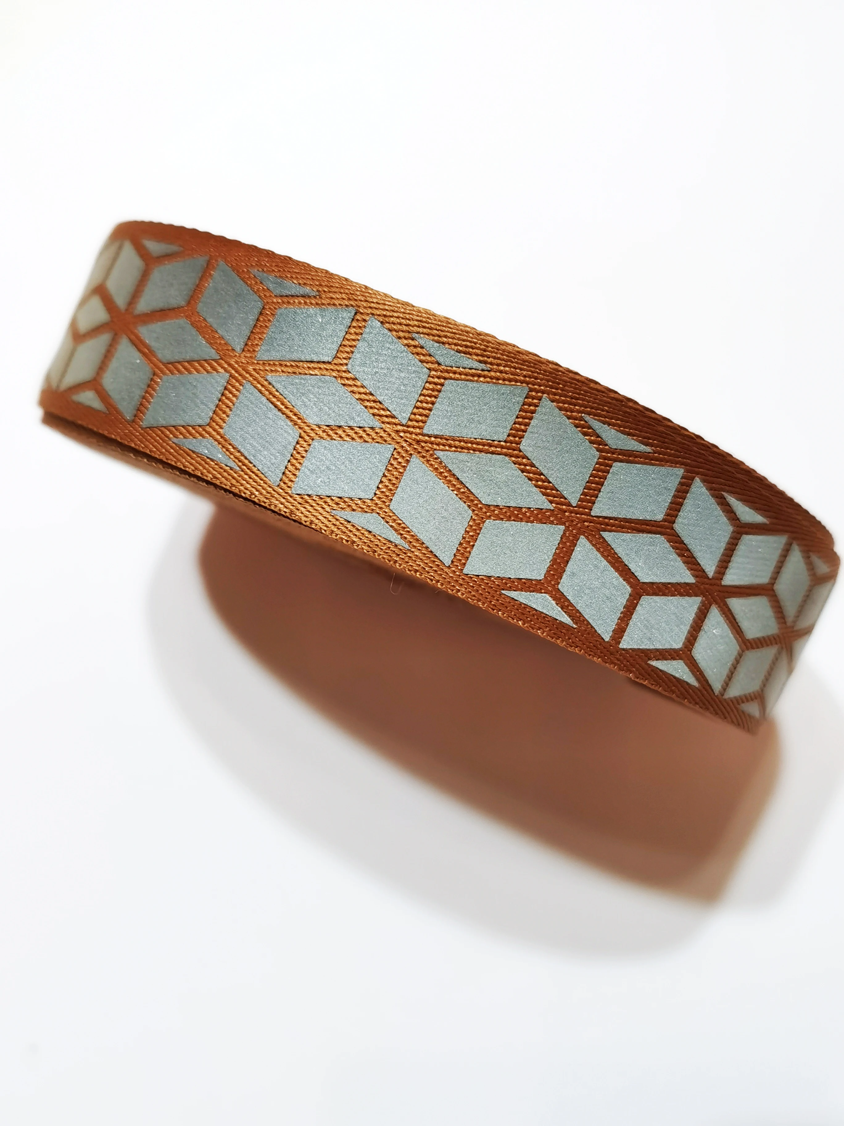 높은 밝기 반사 웨빙, 인쇄 리본 테이프, 의류 가방 바느질, 5m, 2.5cm