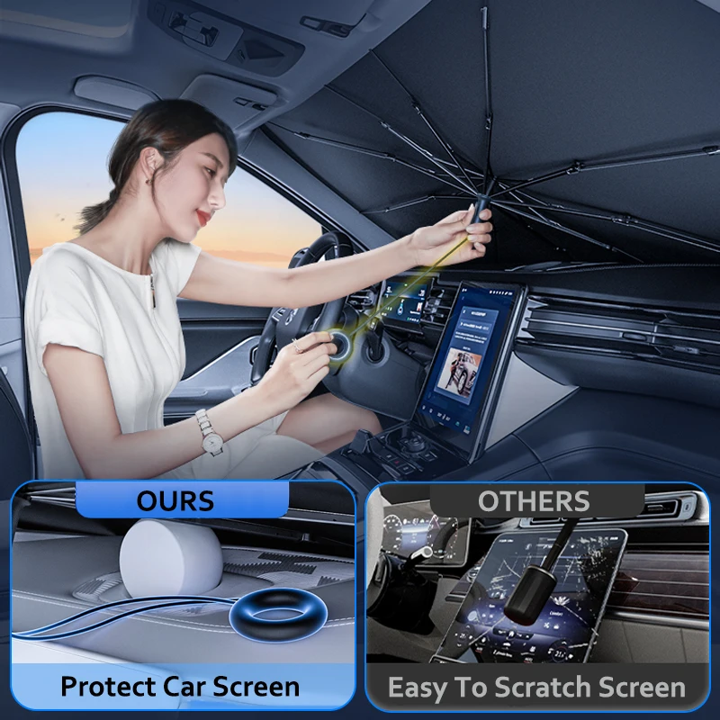차량용 접이식 앞 유리 햇빛 가리개, 앞 유리 파라솔, 단열 파라솔, 여름 보호, 자동차 시트 액세서리