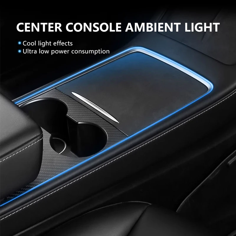 VASTZ 테슬라 모델 Y 3 하이랜드 RGB 앰비언트 라이트 키트, 대시 보드 센터 콘솔 센터 스택 앱 LED 스트립 네온 조명