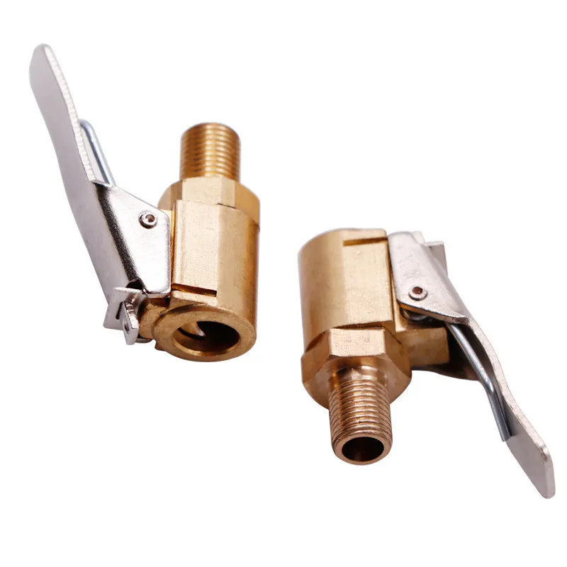 고급 자동차 타이어 에어 척 인플레이터 펌프 밸브 커넥터, 클립온 어댑터, 자동차 황동 8mm 타이어 휠 밸브, 팽창식 펌프용, 신제품