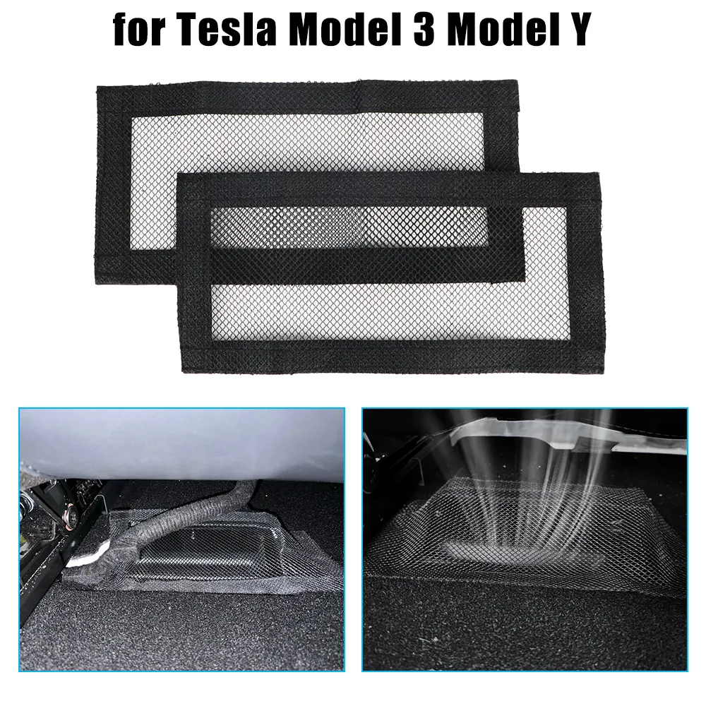 테슬라 모델 3 모델 Y용 에어컨, 차단 방지 벤트 메쉬 커버, 시트 아래, 자동차 공기 배출구, 1 쌍 title=테슬라 모델 3 모델 Y용 에어컨, 차단 방지 벤트 메쉬 커버, 시트 아래, 자동차 공기 배출구, 1 쌍 