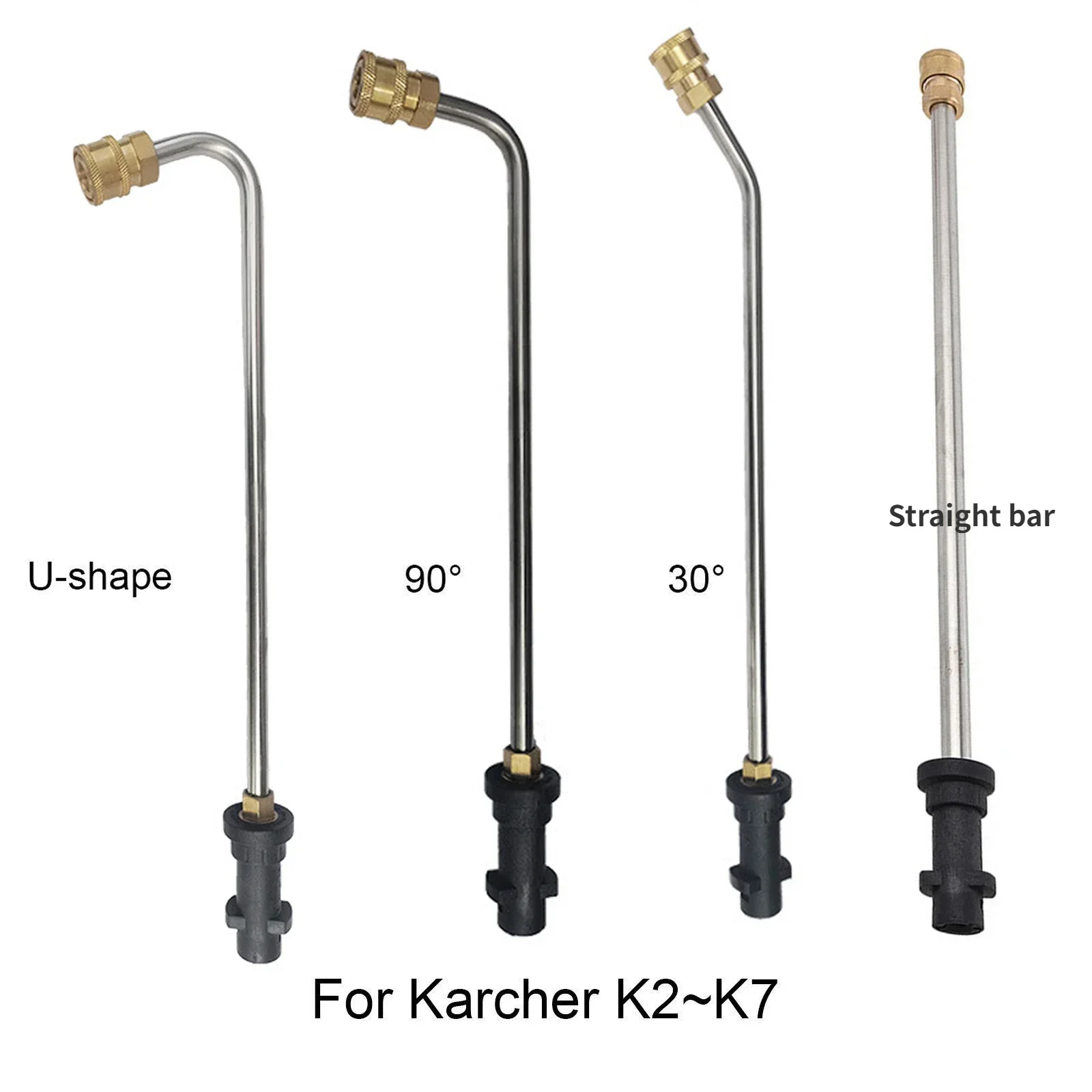 로드 제트 자동차 청소 고압 물총 익스텐션, Karcher K2 K3 K4 K5 K6 K7 깍지 포함, 1/4 인치