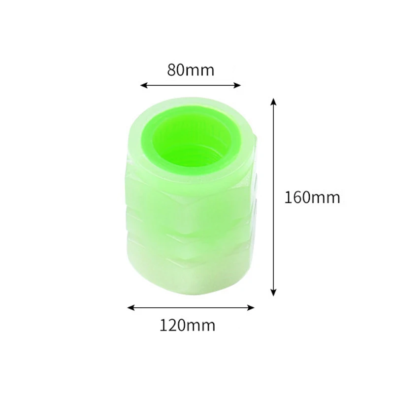 야광 자동차 타이어 밸브 캡, 형광 야간 발광 밸브 커버, 녹색 방진 스템 캡, 자동차 액세서리, 1-16 개