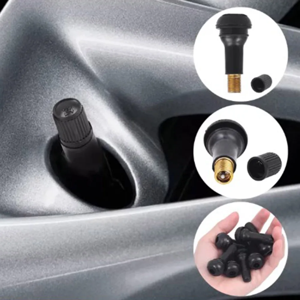스냅인 고무 자동차 진공 타이어 튜브리스 타이어 밸브 스템, 자동차 오토바이 ATV 휠 액세서리, 범용 TR412, 4 개