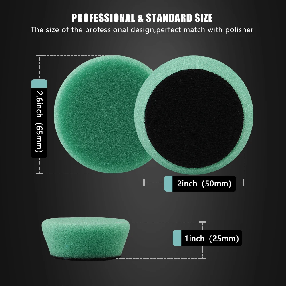 SPTA 미니 1.5 인치 (40mm) / 2 인치 (50mm) 스폰지 연마 버핑 패드 키트 12V 무선 연마 기계 청소 도구