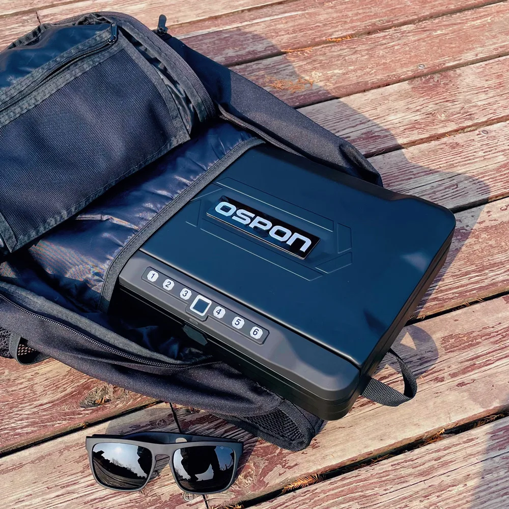 빠른 접근 지문 안전 상자 암호 솔리드 스틸 보안 총, 열쇠 귀중품 보석 상자, 휴대용 보안 지문 저장소