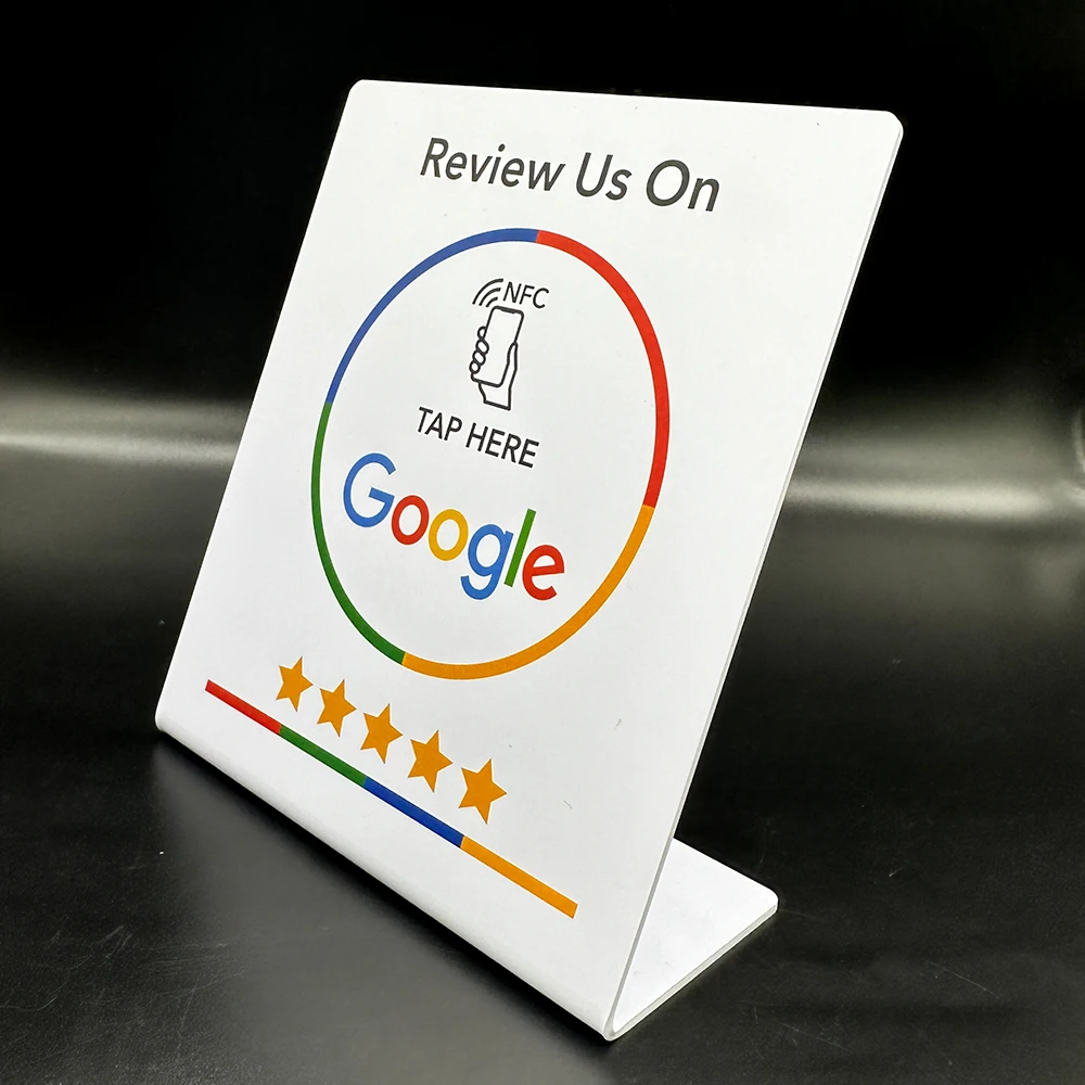 NFC 13.56MHz Google Review NFC 스탠드 디스플레이 테이블 디스플레이, NFC 탭 카드 스탠드, Google NT/AG215 504 바이트 NFC 스탠드