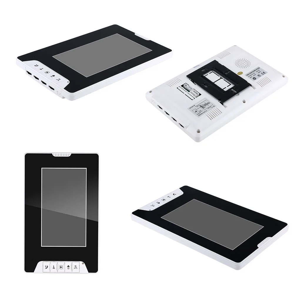 비디오 도어 폰 초인종 인터콤 키트, 1 카메라, 2 모니터, 야간 투시경, 700TVL 카메라, 7 인치