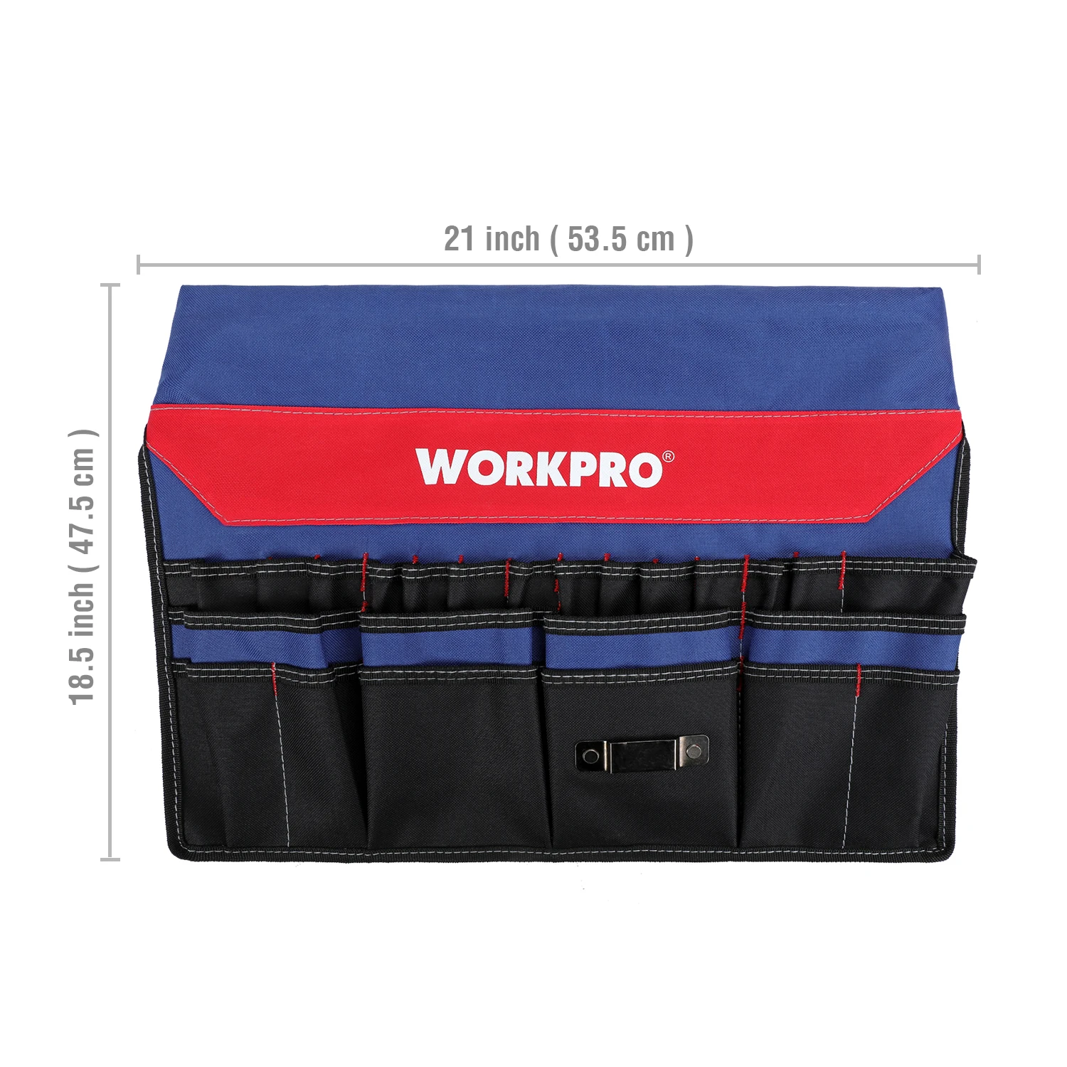 WORKPRO 버킷 도구 정리함, 버킷 보스 휴대용 접이식 도구 상자, 51 개의 보관 포켓, 도구 수집 가방에 적합, 13 ~ 19L