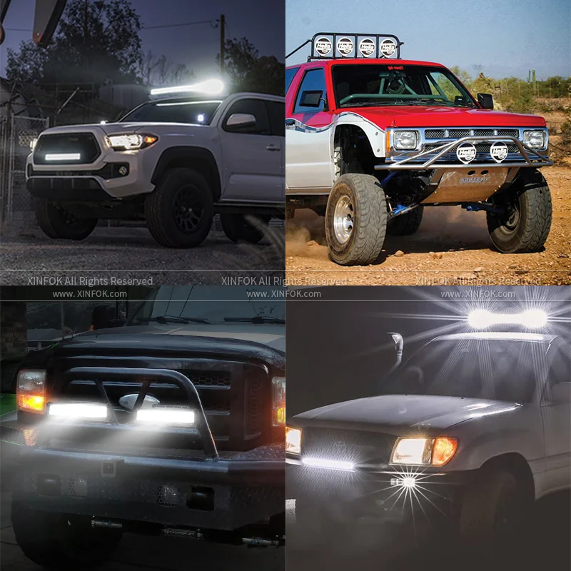 자동차 LED 작업 조명 콤보 빔 3030 SMD 87 와트, 아주 밝은 플러드 스팟 6500K DC 12-24 볼트 스포트라이트 트럭 4x4 4WD