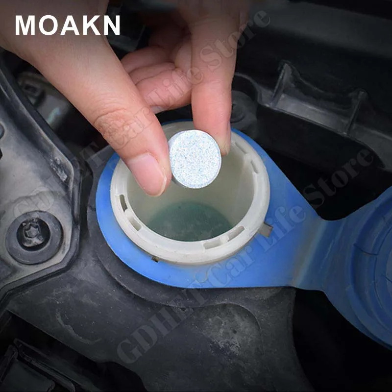 자동차 솔리드 클리너 자동차 앞 유리 와이퍼 발포성 정제, 화장실 청소 유리, 물 먼지 그을음 제거제, 자동차 액세서리