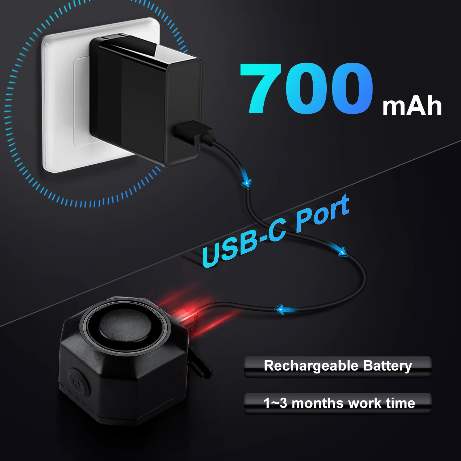 ELECTOP 자전거 무선 진동 경보, 방수 도난 경보, 리모컨 오토바이 미등, 브레이크 감지 미등, 자전거 도난경보기, 자전거후미등 경보기, 도난경보기 오토바이, 자전거도난경보기,