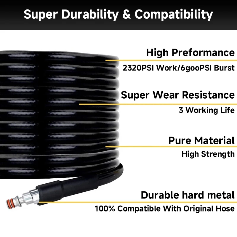 ROUE 고압 호스, 주차장 휴대용 압력 세척기, 세차 액세서리, 물 토네이도 청소, 고압 호스