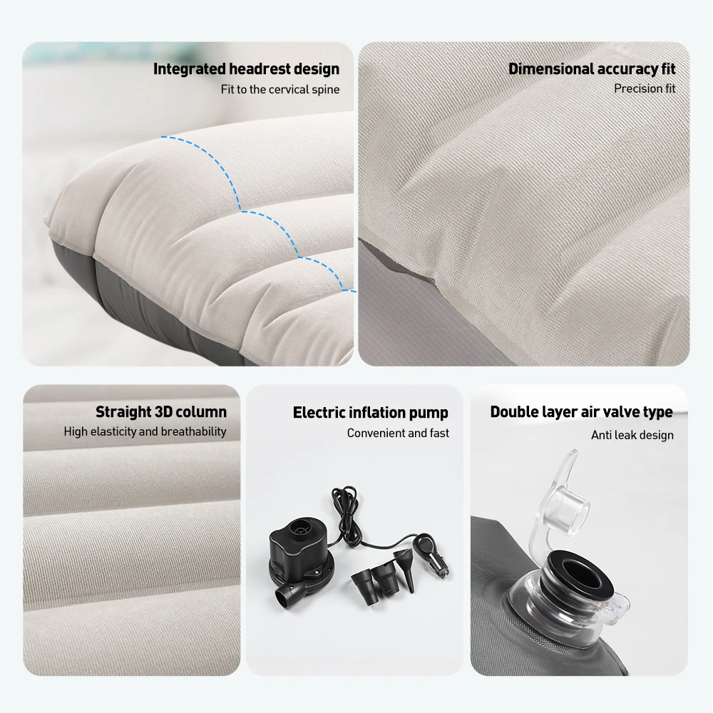 차량용 공기 주입식 캠핑 매트리스, 여행용 수면 침대, 테슬라 모델 Y용