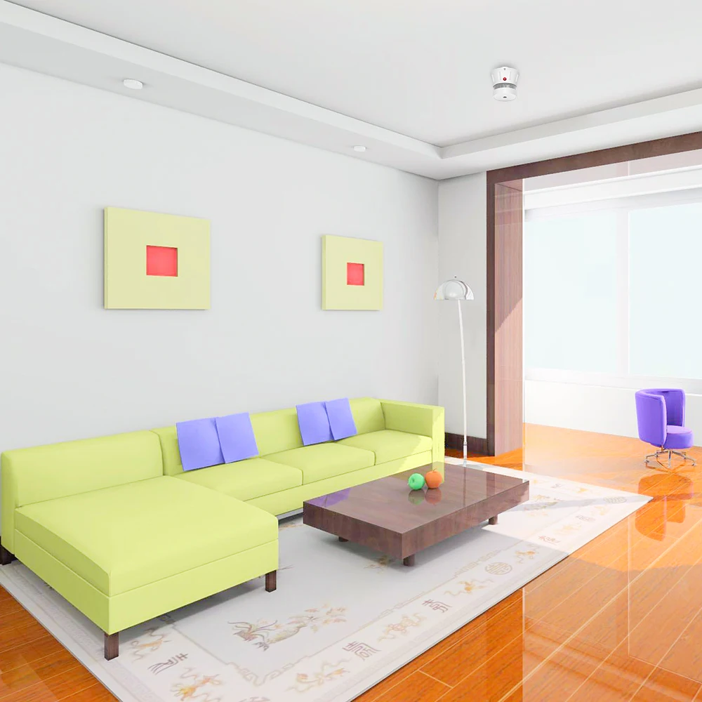 CPVAN 독립 연기 감지기 경보, 10 년 배터리, EN14604 CE 인증, 독립형 화재 감지 경보 센서 보안