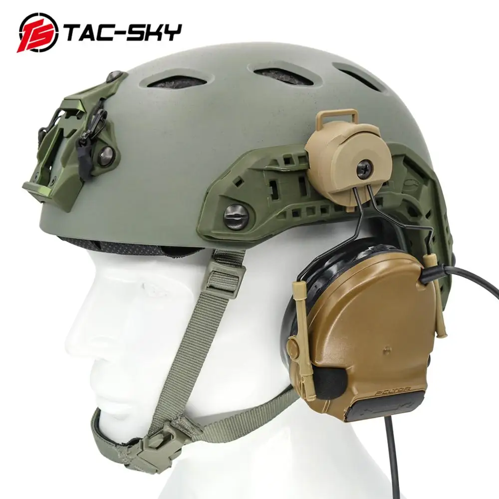 TS TAC-SKY 전술 헤드셋 브래킷, 빠른 Ops 코어 헬멧, ARC 레일 어댑터, Comtac II III XPI 시리즈 전술 헤드셋용