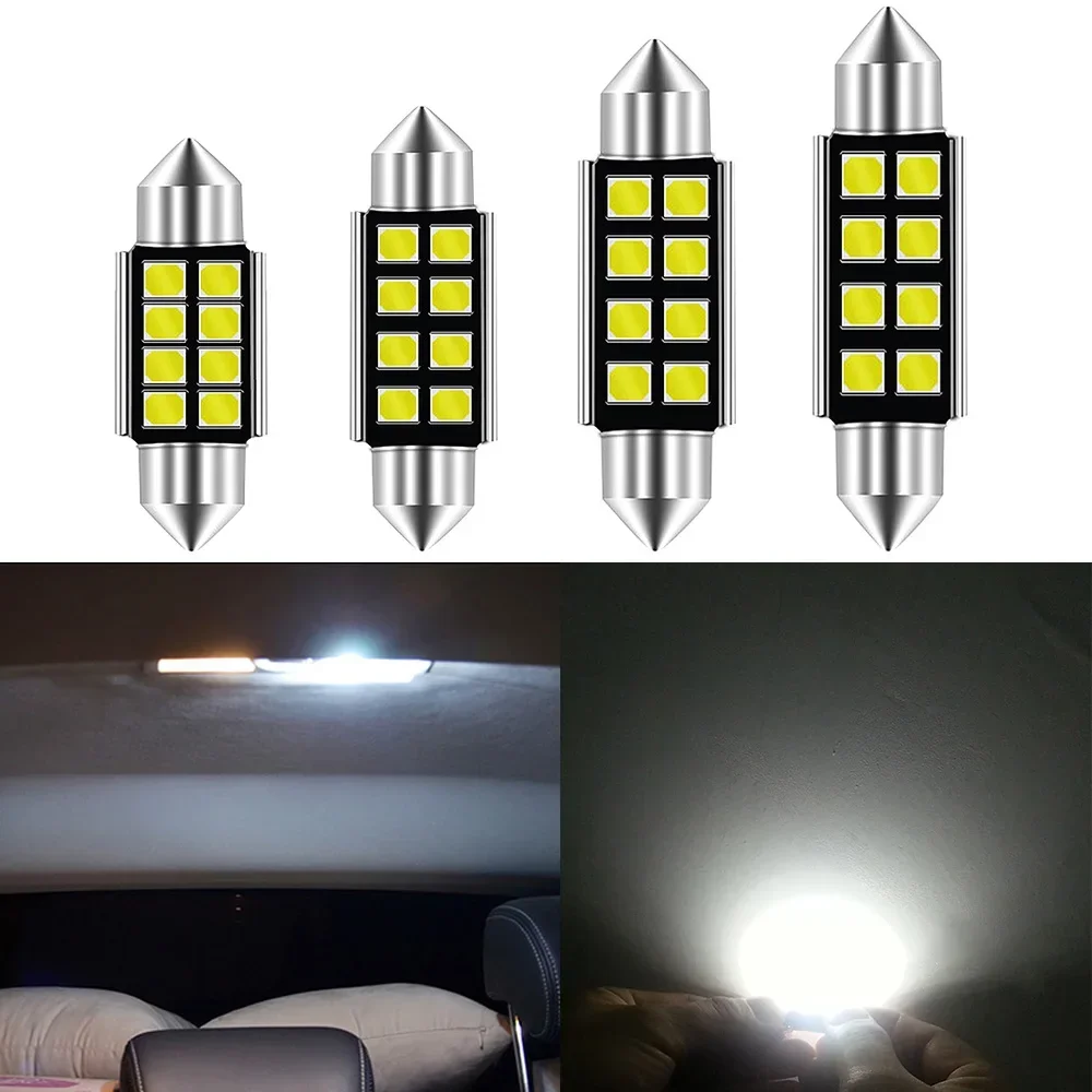 Festoon 자동차 독서 LED, 자동차 램프, 돔 전구, 인테리어 조명, 흰색 DC 12V, C5W, C10W, 31mm, 36mm, 39mm, 41mm, 2835 SMD 8 칩, 1 개, 신제품 title=Festoon 자동차 독서 LED, 자동차 램프, 돔 전구, 인테리어 조명, 흰색 DC 12V, C5W, C10W, 31mm, 36mm, 39mm, 41mm, 2835 SMD 8 칩, 1 개, 신제품 