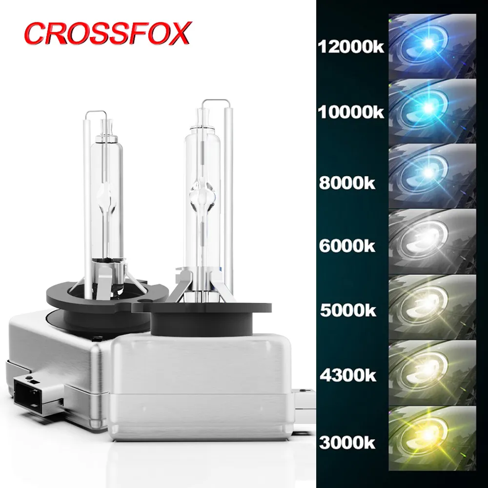 CROSSFOX 제논 D1S HID 3000K 4300K 5000K 6000K 8000K 10000K 12000K HID 램프 전구, 자동차 헤드라이트, 12V 35W, 1 쌍 title=CROSSFOX 제논 D1S HID 3000K 4300K 5000K 6000K 8000K 10000K 12000K HID 램프 전구, 자동차 헤드라이트, 12V 35W, 1 쌍 