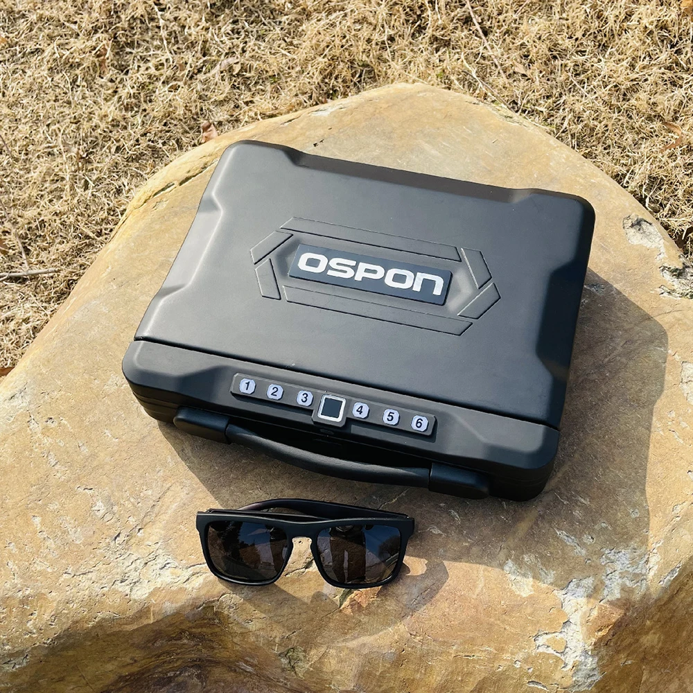 빠른 접근 지문 안전 상자 암호 솔리드 스틸 보안 총, 열쇠 귀중품 보석 상자, 휴대용 보안 지문 저장소