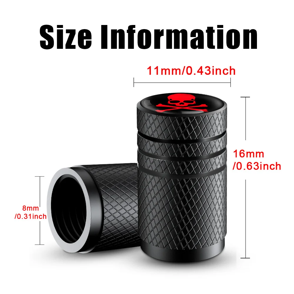 타이어 스템 밸브 캡, 알루미늄 자동차 방진 캡, 타이어 휠 스템, 공기 밸브 캡, 자동차 자전거 오토바이, 로트당 4 개