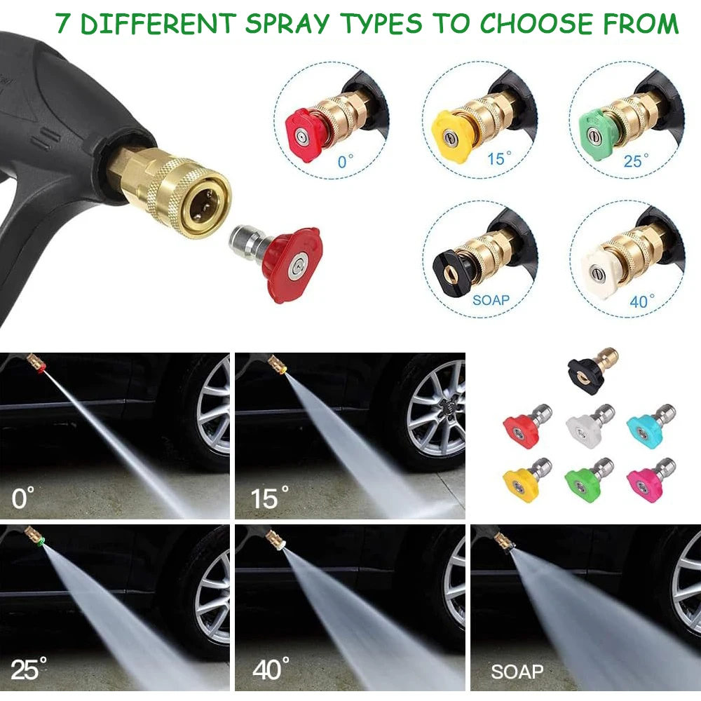 Karcher 건용 고압 세척기 물총, 파크사이드 라버 보쉬용 자동차 청소 건, 폼 캐논으로 빠른 1/4 인치