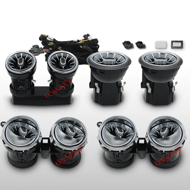 LED 터빈 노즐 앰비언트 라이트 에어 벤트 램프, 벤츠 C/GLC/A/CLA/GLA/E/S/G AMG W205 X253 W176 W117 W156 W213 W222 W464