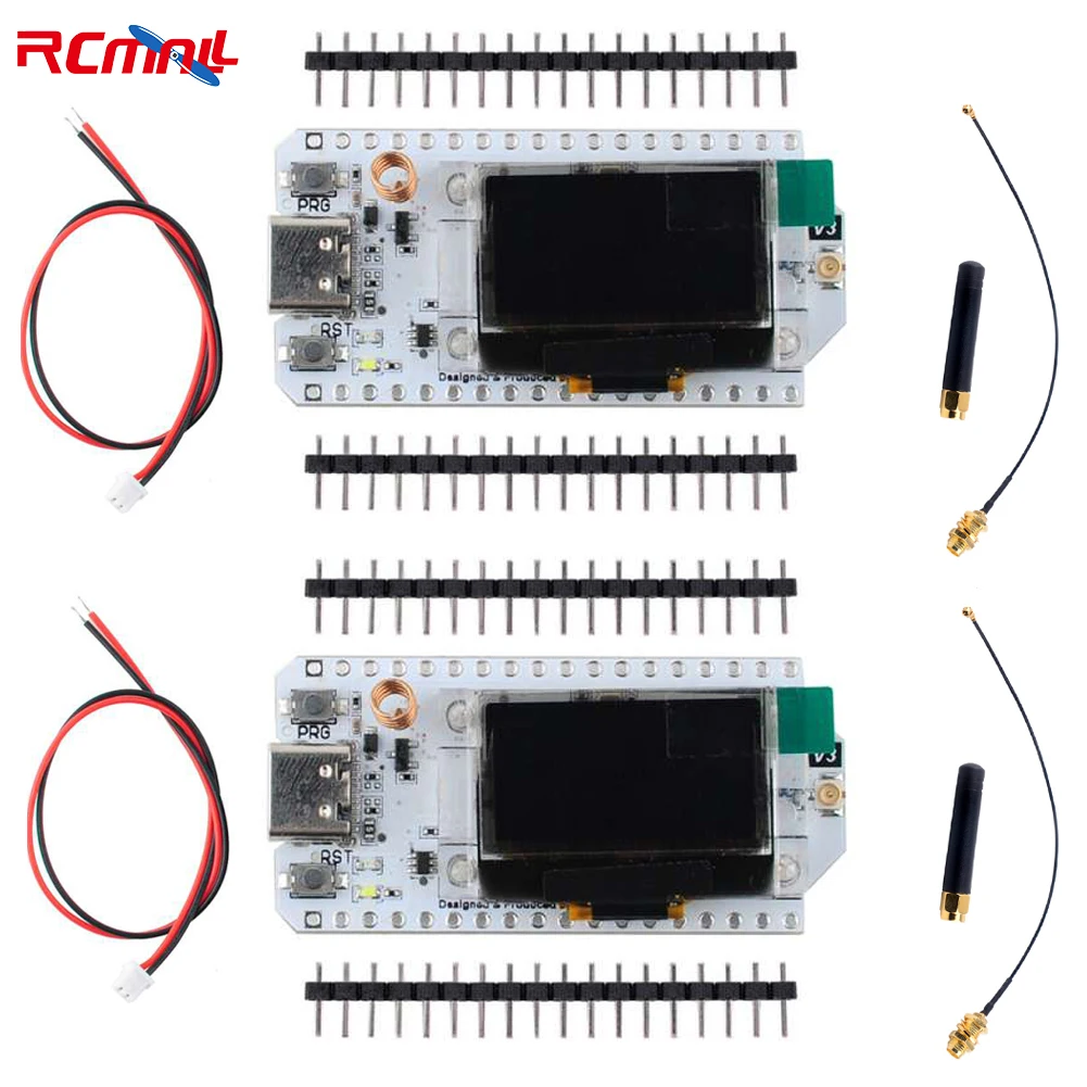 아두이노 IOT 스마트 홈용 개발 보드, LoRa32 V3, 868MHz, 915MHz, SX1262, 0.96 인치 OLED 디스플레이, BT 와이파이, ESP32 로라 키트, 2 세트