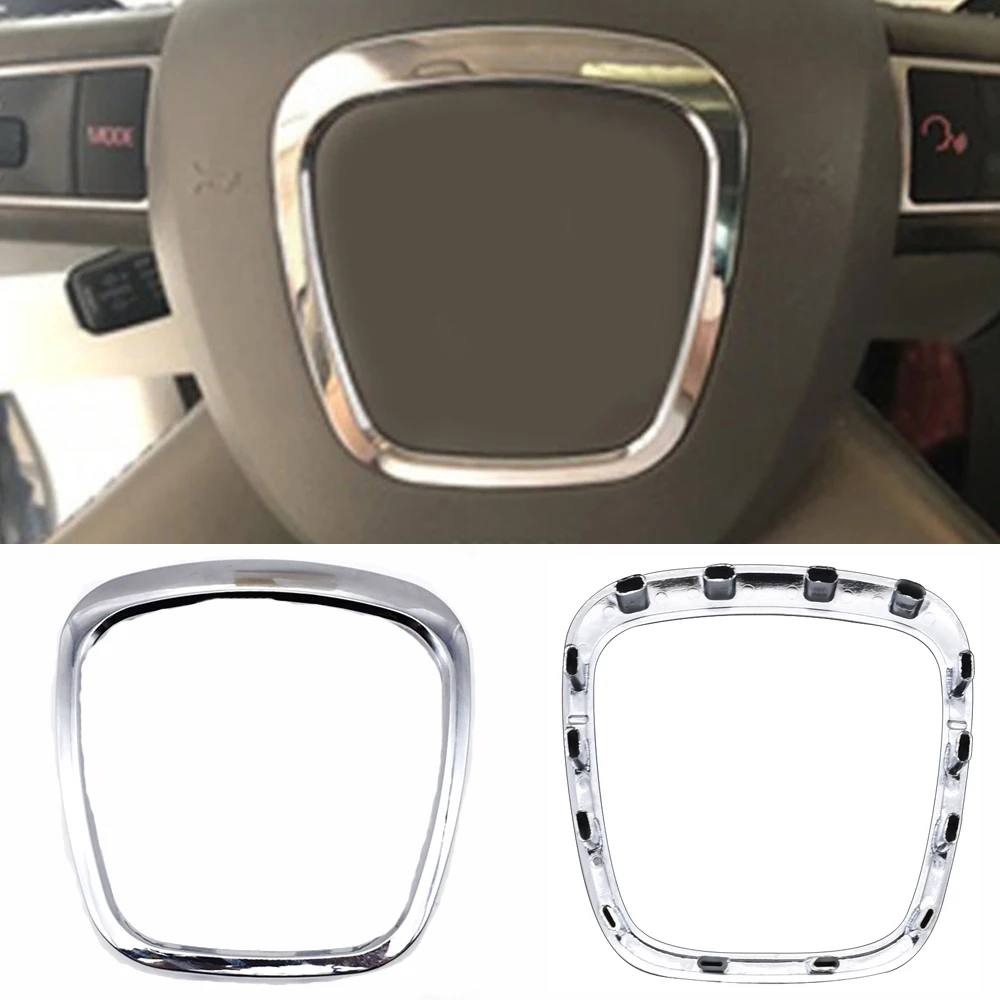 아우디 Q5 Q7 A3 S3 8P A4 B6 B7 B8 A5 B8 A6 C7 자동차 핸들 패널 프레임 링 스티커 트림 센터 로고 커버 프로텍터