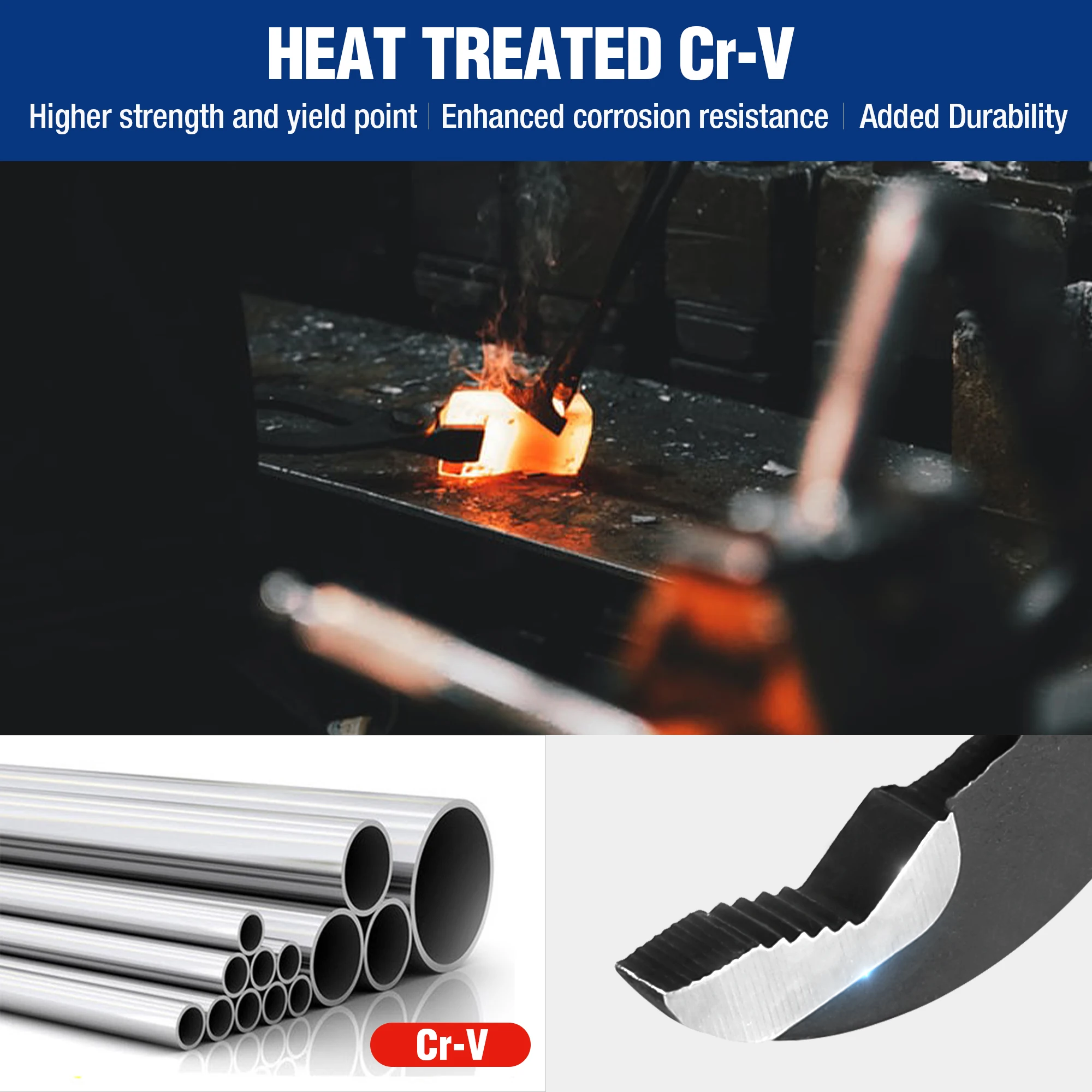 WORKPRO 물 펌프 플라이어, 조정 가능한 빠른 조정 곡선 턱 그루브 조인트 플라이어, 미끄럼 방지 편안한 핸들, 7 인치