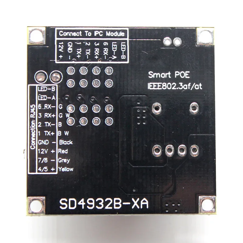 POE 모듈 보드 이더넷 전원, 12V 출력, IEEE802.3af/at, 보안 CCTV 네트워크 IP 카메라 8 핀, Poe 케이블 포함