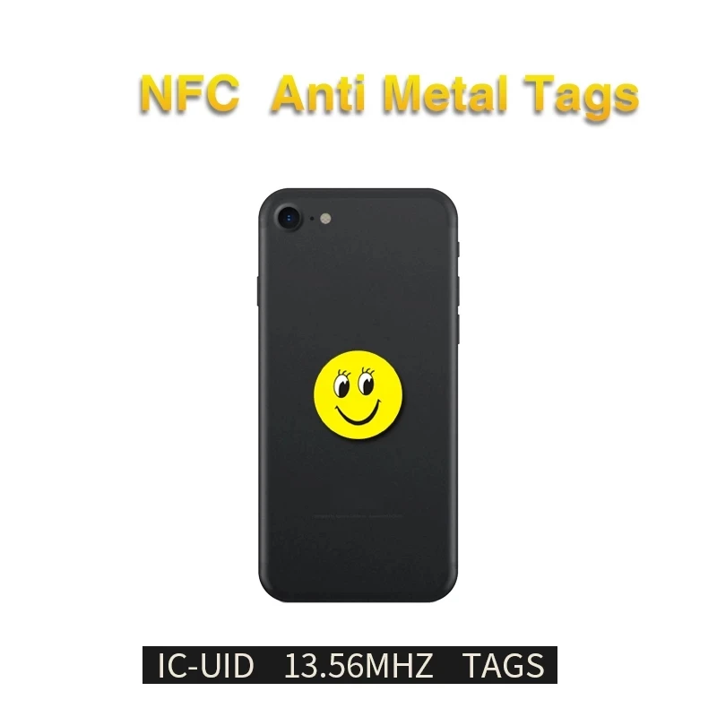 NFC 13.56Mhz S50 스티커 쓰기 가능 IC UID 금속 간섭 방지 만화 태그 라벨, 재기록 가능 휴대폰 스티커, 5 개, 10 개