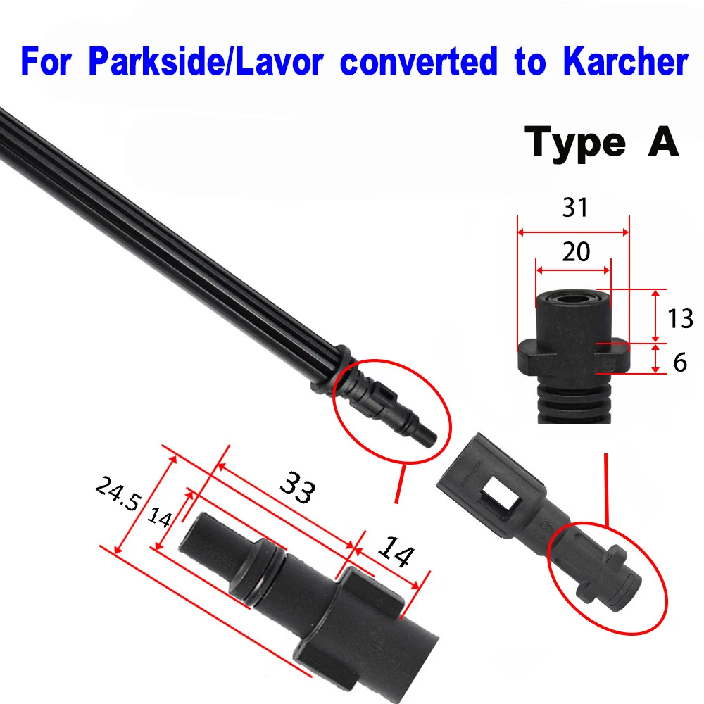 Karcher Parkside 고압 세척기 노즐 어댑터, Karcher Lavor Parkside 자동차 세척기 액세서리