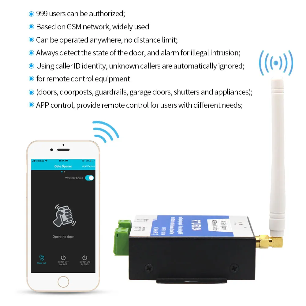 RTU5024 4G Gsm Sms 릴레이 무료 통화 리모컨, 전화 호출 게이트 오프너 스위치 도어 오프너, 주차 시스템 4GLTE 액세스