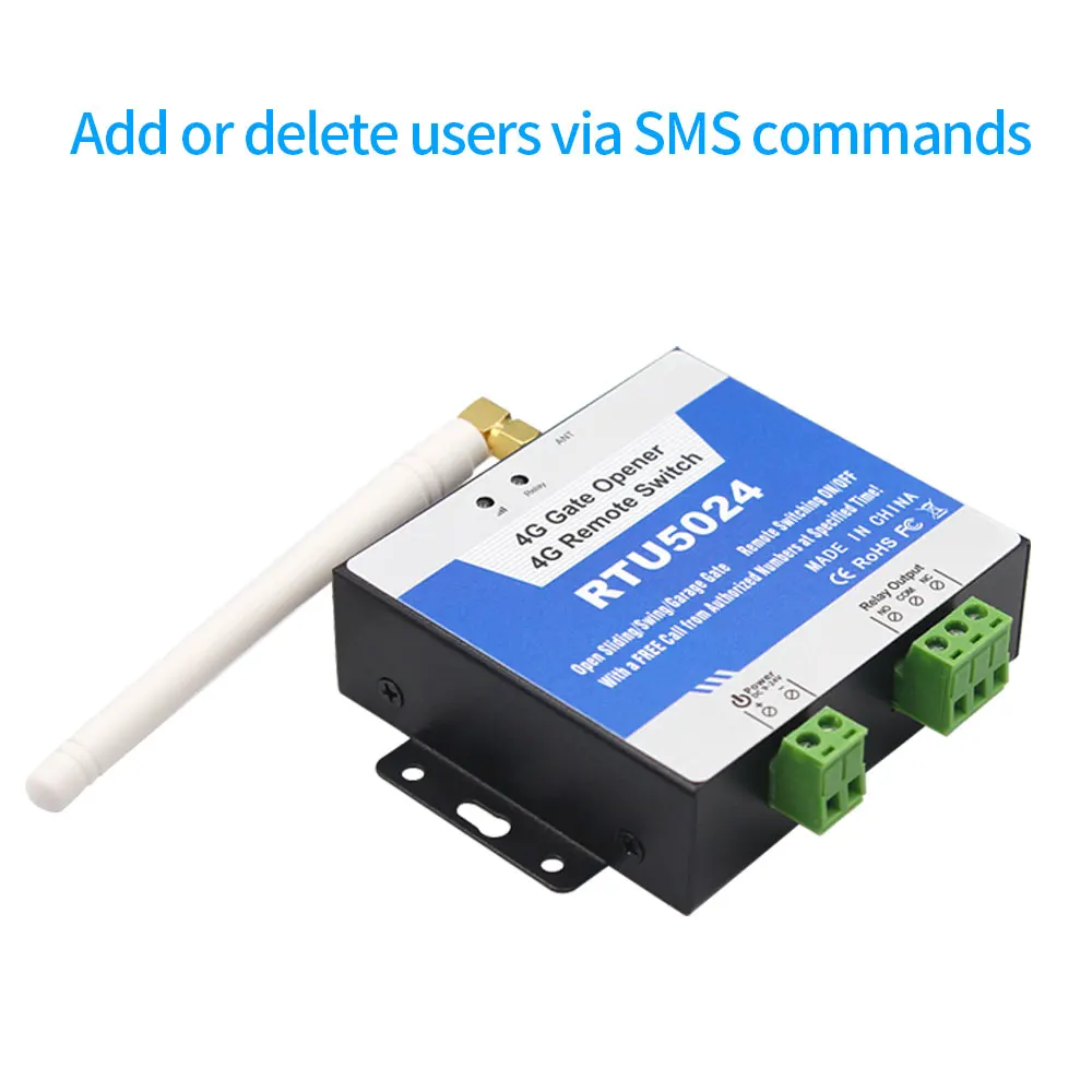 RTU5024 4G Gsm Sms 릴레이 무료 통화 리모컨, 전화 호출 게이트 오프너 스위치 도어 오프너, 주차 시스템 4GLTE 액세스