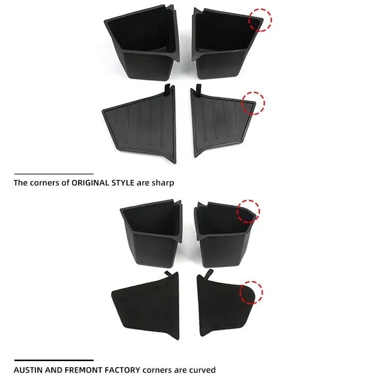 후방 트렁크 측면 보관함, 테슬라 모델 Y- Berlin/USA 화물칸 정리함 버킷, TPE 박스 및 카펫 뚜껑