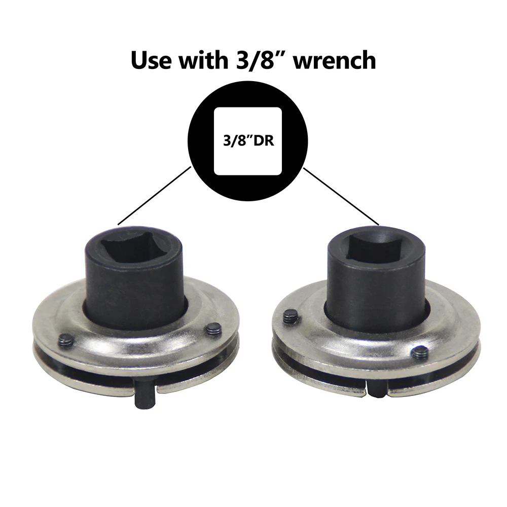 범용 조정 가능한 자동 디스크 브레이크 패드 캘리퍼 피스톤, 윈드/리와인드 백 교체 도구, 3/8 인치 스퀘어 드라이브, 2 핀 및 3 핀