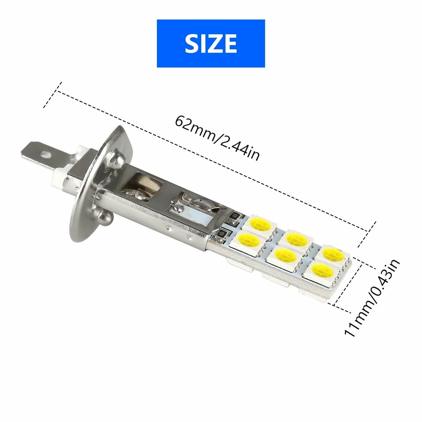 자동차 LED 헤드라이트 전구 키트, 매우 밝은 오토바이 안개등 주행등 안개등, DRL 6000K 12V 24V 액세서리, H1, 50W, 4 개