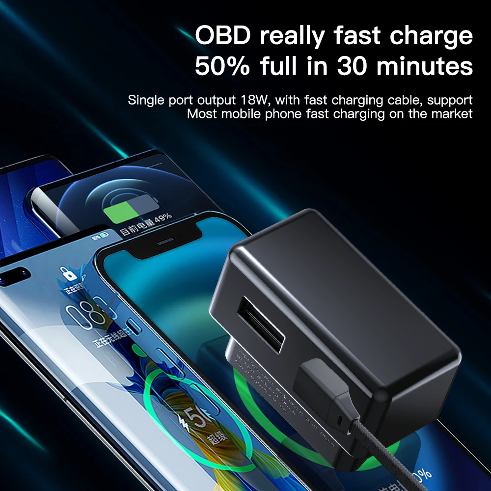 YZ 테슬라 자동차용 OBD 어댑터 충전, 테슬라 모델 3, 모델 Y, X, S, obd2 분배기, 충전기 어댑터 액세서리