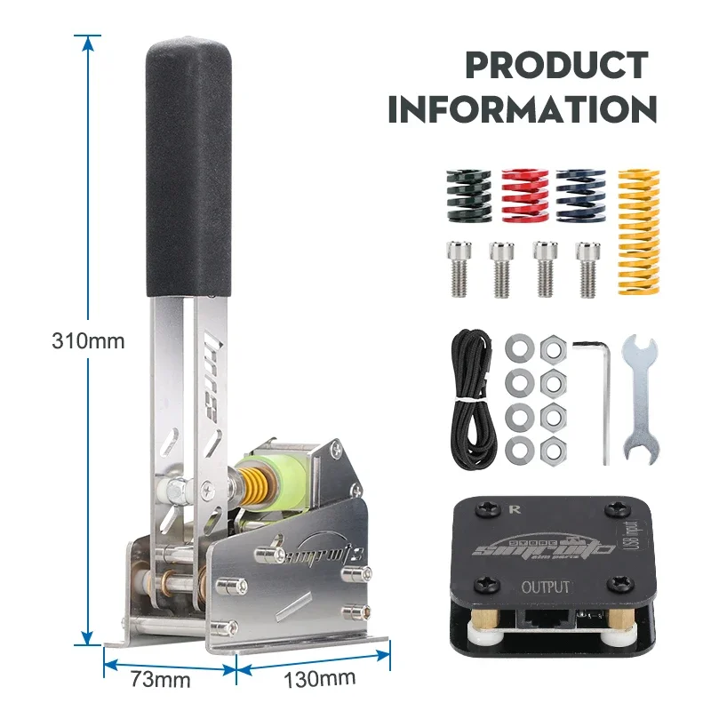 PC Simracing용 USB 핸드 브레이크, 게임 스티어링 휠 게임용 심 레이싱 핸드 브레이크, 64 비트 로드 셀 레이싱 드리프트