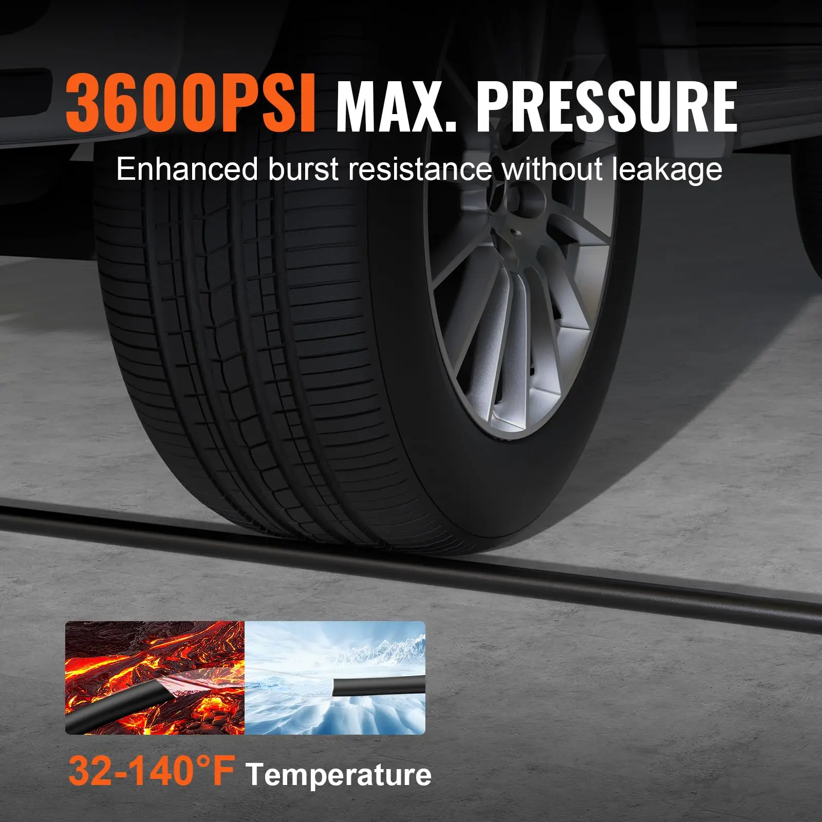 ROUE 고압 호스, 주차장 휴대용 압력 세척기, 세차 액세서리, 물 토네이도 청소, 고압 호스