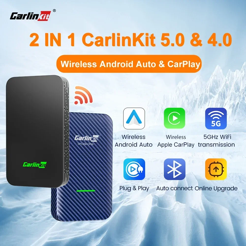 CarlinKit 5.0 무선 안드로이드 자동 카플레이, AIBox 무선 어댑터, 스포티파이 웨이즈, 자동차 내비게이션 박스, WiFi BT 무선 자동 연결 title=CarlinKit 5.0 무선 안드로이드 자동 카플레이, AIBox 무선 어댑터, 스포티파이 웨이즈, 자동차 내비게이션 박스, WiFi BT 무선 자동 연결 