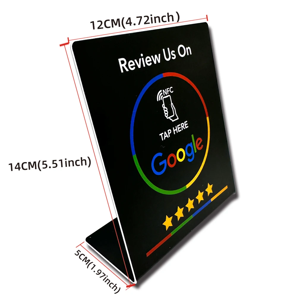 NFC 13.56MHz Google Review NFC 스탠드 디스플레이 테이블 디스플레이, NFC 탭 카드 스탠드, Google NT/AG215 504 바이트 NFC 스탠드