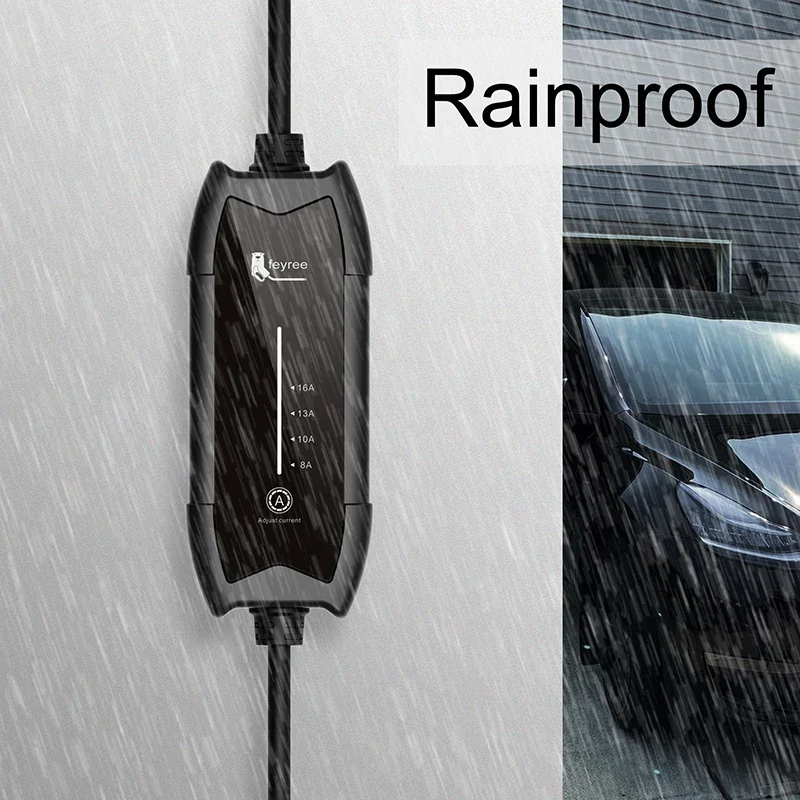 Feyree EV 휴대용 충전기 타입 2 GB T 플러그, 16A 단상 3.5KW 타입 1, 전기자동차용 월박스 충전 스테이션, 3.5m