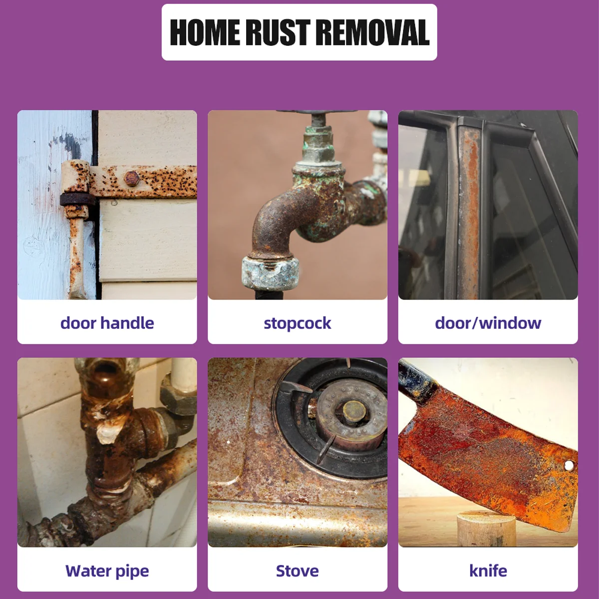 2023 녹 얼룩 제거제, 강력한 효과 다리미, 스테인리스 스틸 연마제, 자동차 오토바이 수도꼭지, 욕실 문짝 허브