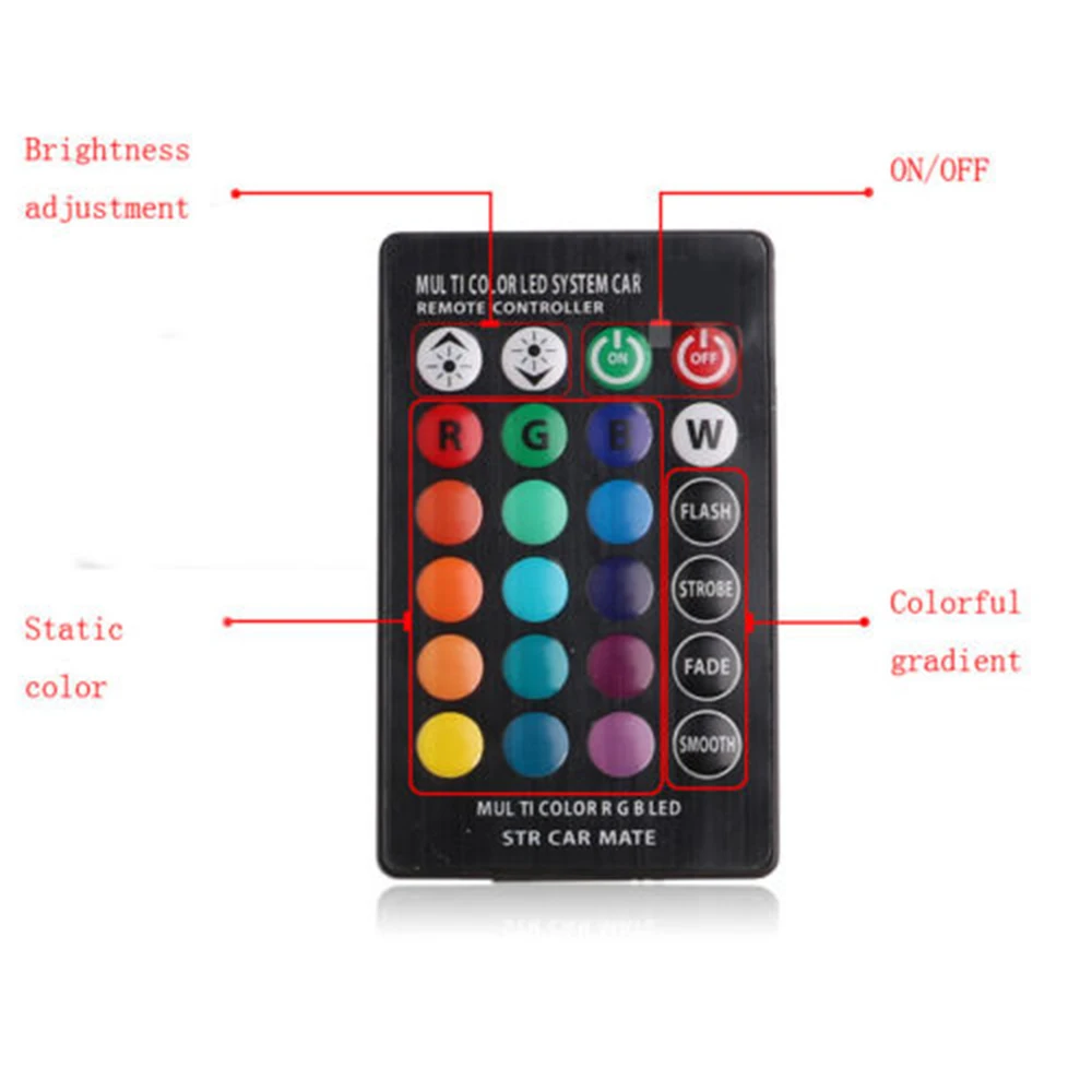 5050 LED 자동차 너비 조명, 자동 돔 독서 장식 램프, 6SMD RGB 색상, 원격 제어 스트로브 무드 라이트, T10, 2 개